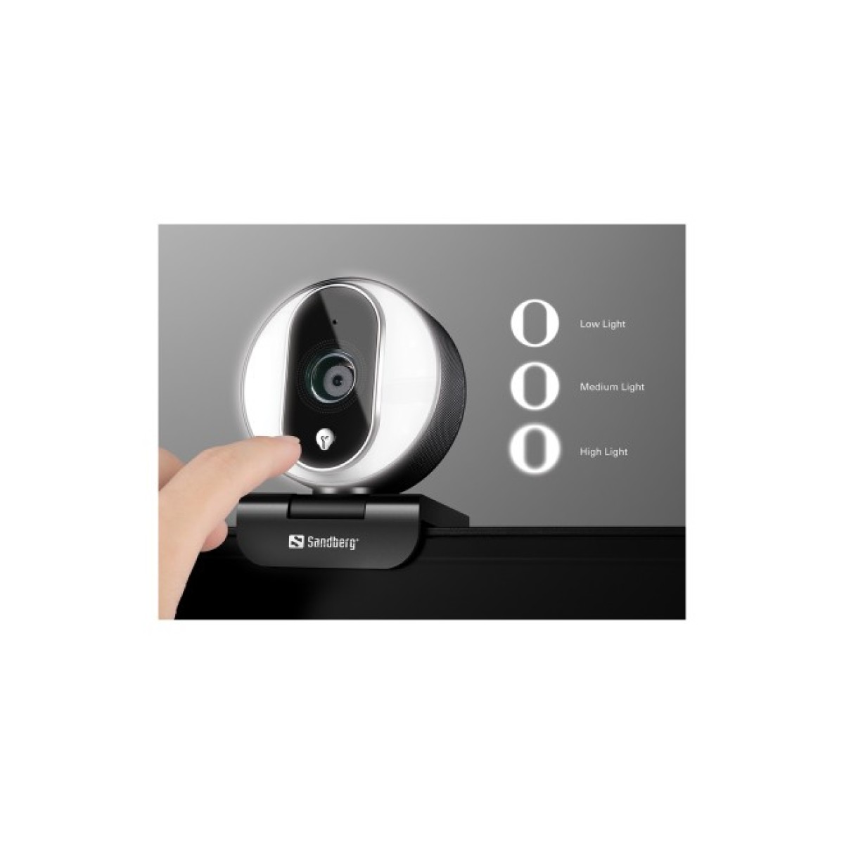 Веб-камера Sandberg Streamer Webcam Pro Full HD Autofocus Ring Light Black (134-12) 98_98.jpg - фото 3