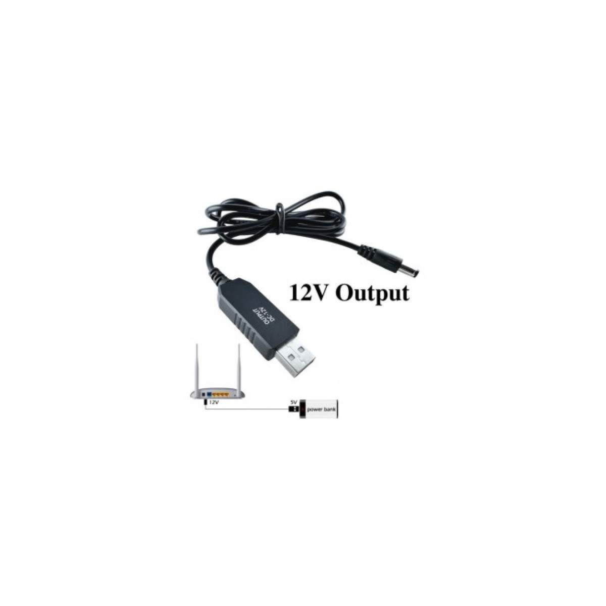 Кабель живлення USB 2.0 AM to DC 5.5 х 2.1 mm 1.0m 5V to 12V Dynamode (DM-USB-DC-5.5x2.1-12V) 98_98.jpg - фото 7