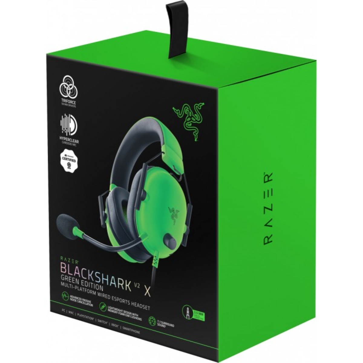 Наушники Razer Blackshark V2 X Green (RZ04-03240600-R3M1) 98_98.jpg - фото 4