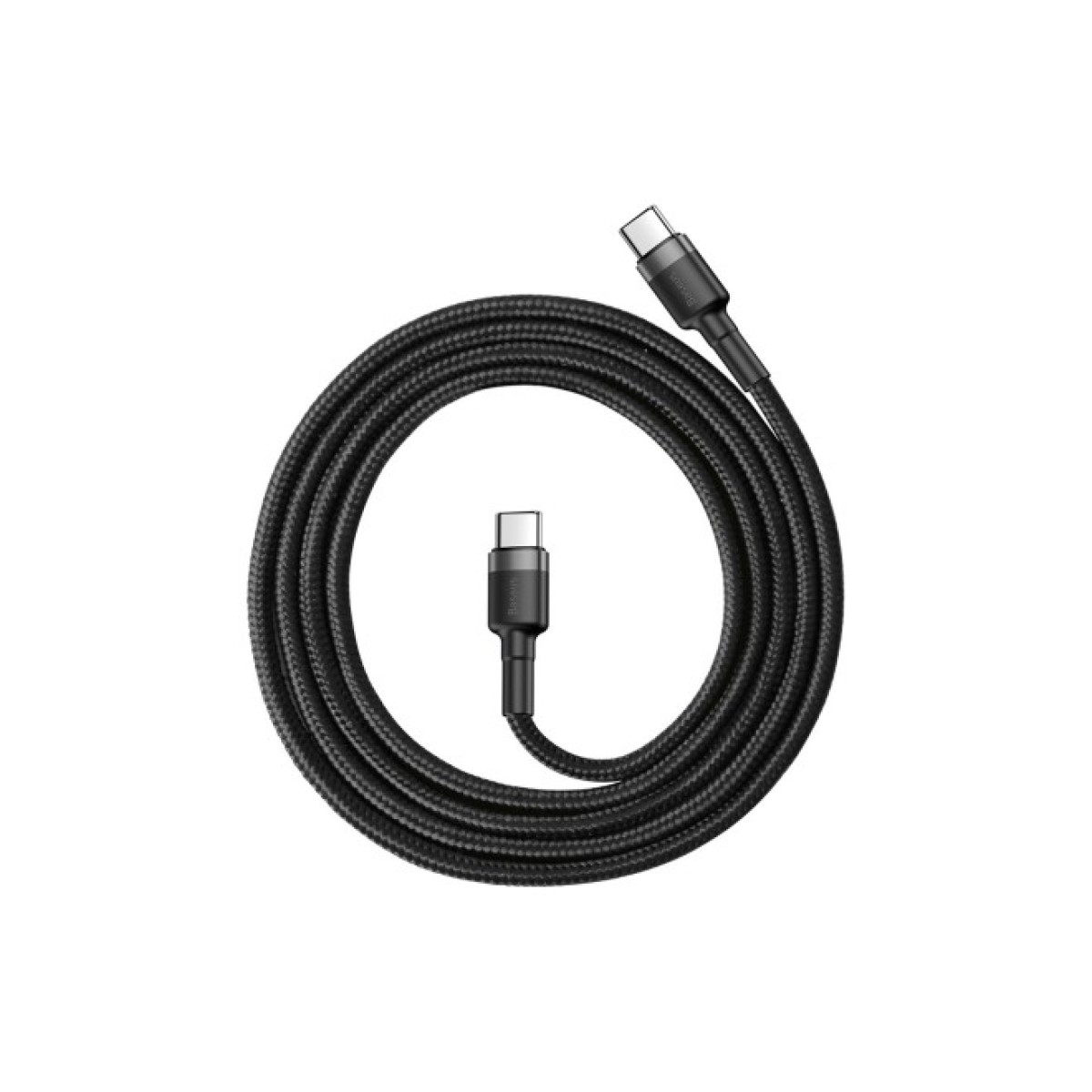Дата кабель USB-C to USB-C 1.0m 3A 60W Cafule Black Baseus (CATKLF-GG1) 98_98.jpg - фото 2