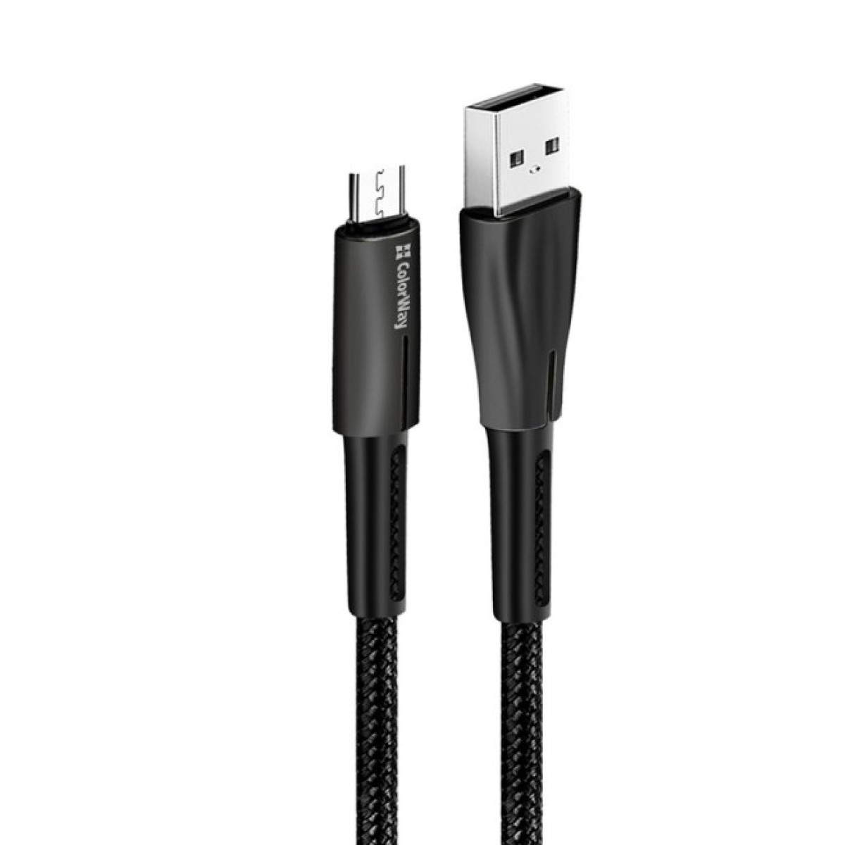 Дата кабель USB 2.0 AM to Micro 5P 1.0m zinc alloy + led black ColorWay (CW-CBUM035-BK) 98_98.jpg - фото 3