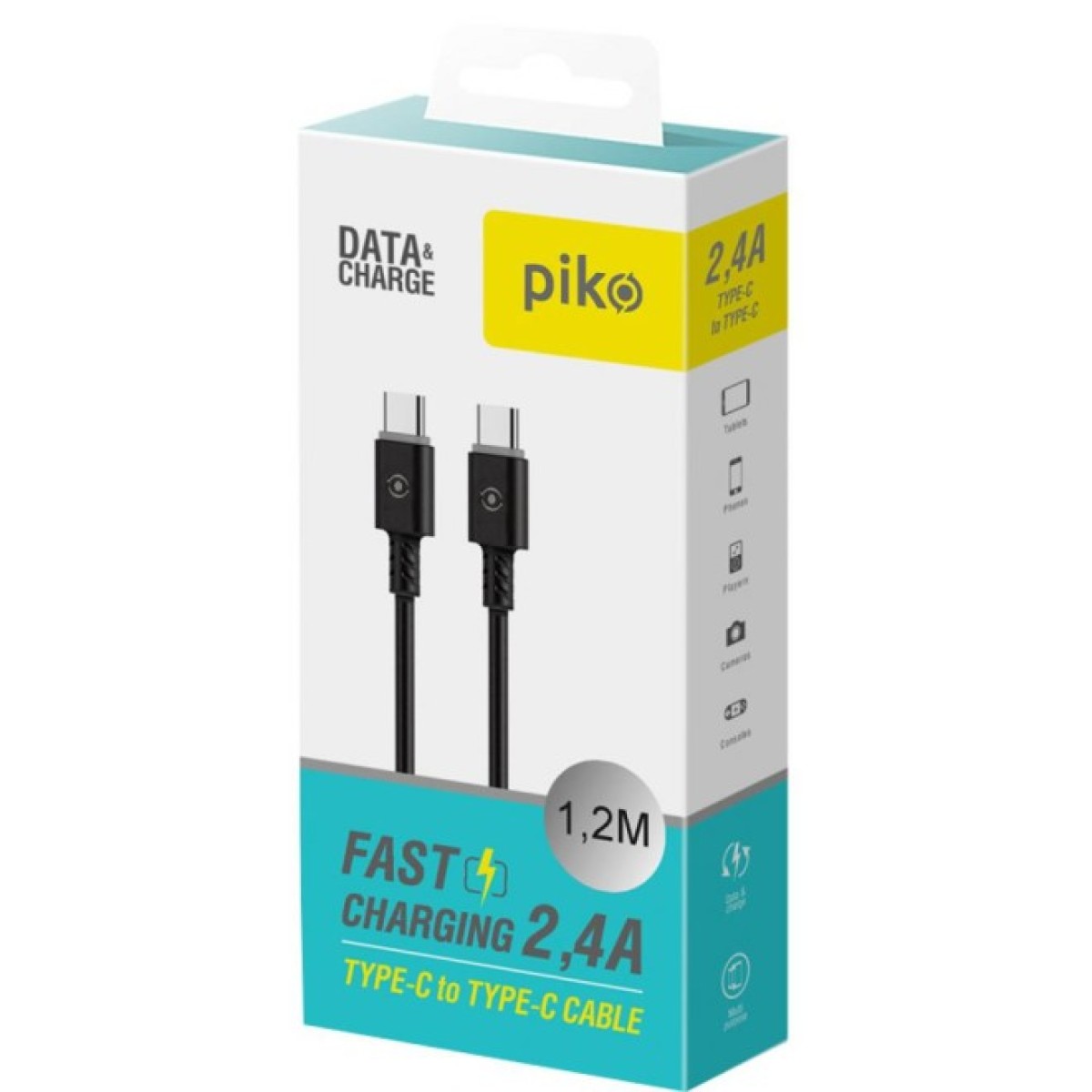 Дата кабель USB Type-C to Type-C 1.2m CB-TT11 black Piko (1283126504105) 98_98.jpg - фото 2