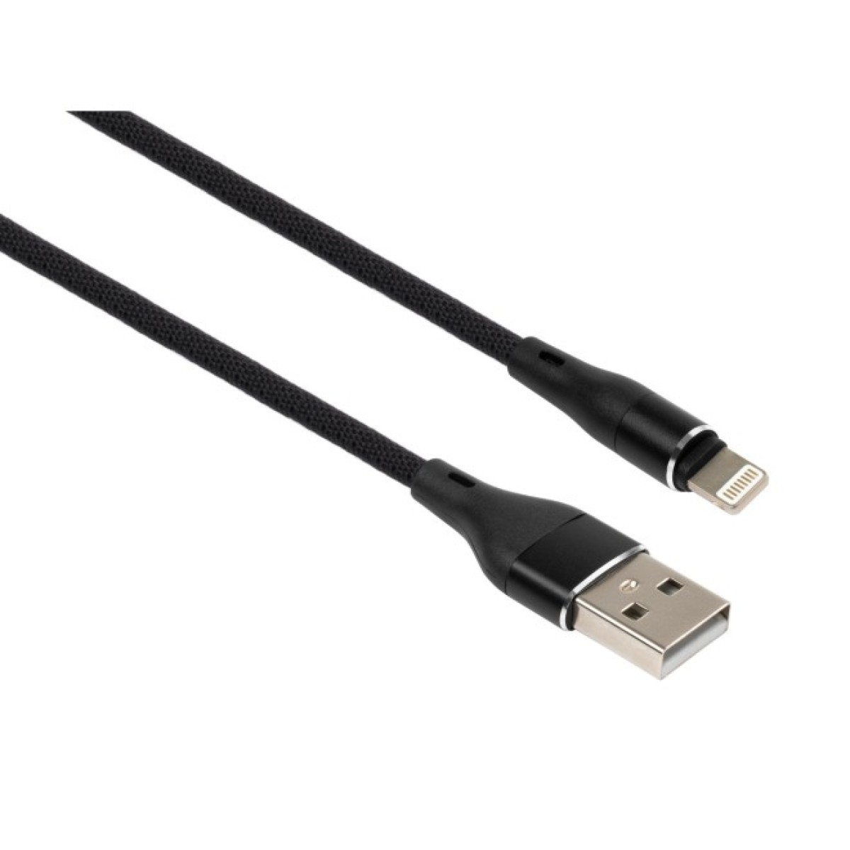 Дата кабель USB 2.0 AM to Lightning 1.0m cylindric nylon back Vinga (VCPDCLCANB1BK) 256_256.jpg