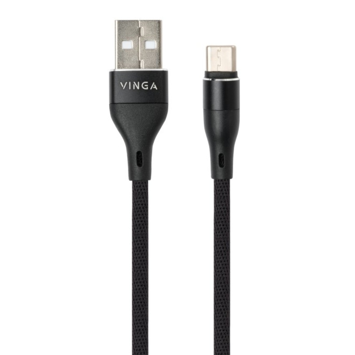 Дата кабель USB 2.0 AM to Type-C 1.0m cylindric nylon back Vinga (VCPDCTCCANB1BK) 98_98.jpg - фото 3