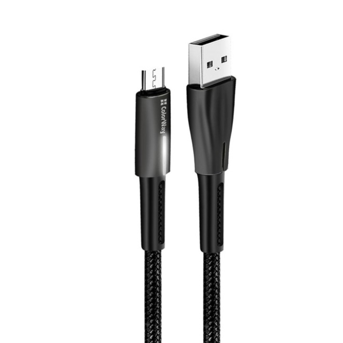 Дата кабель USB 2.0 AM to Micro 5P 1.0m zinc alloy + led black ColorWay (CW-CBUM035-BK) 98_98.jpg - фото 8