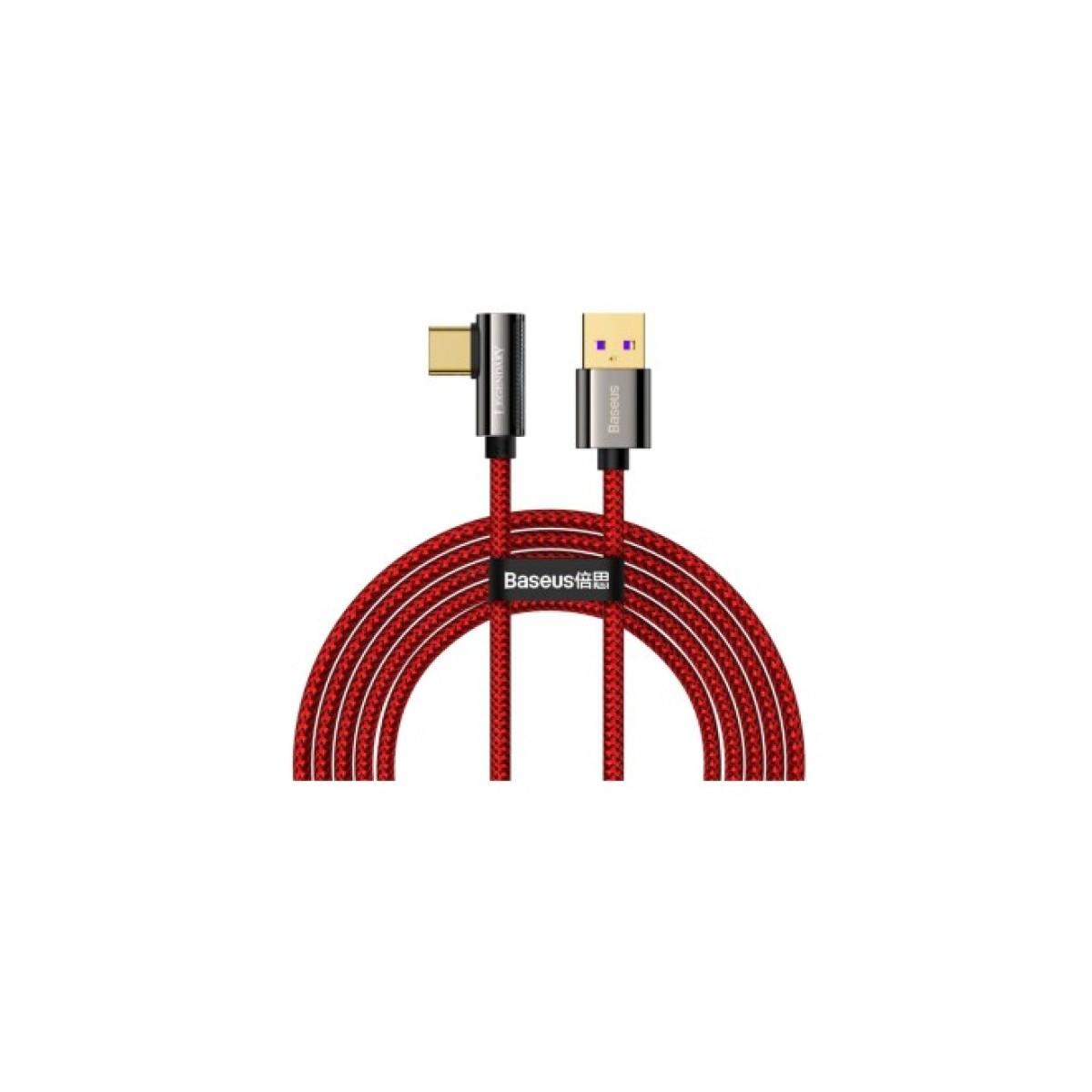 Дата кабель USB 3.1 AM to Type-C 1.0m CATCS 66W 90 Legend Series Elbow Red Baseus (CACS000409) 98_98.jpg - фото 1