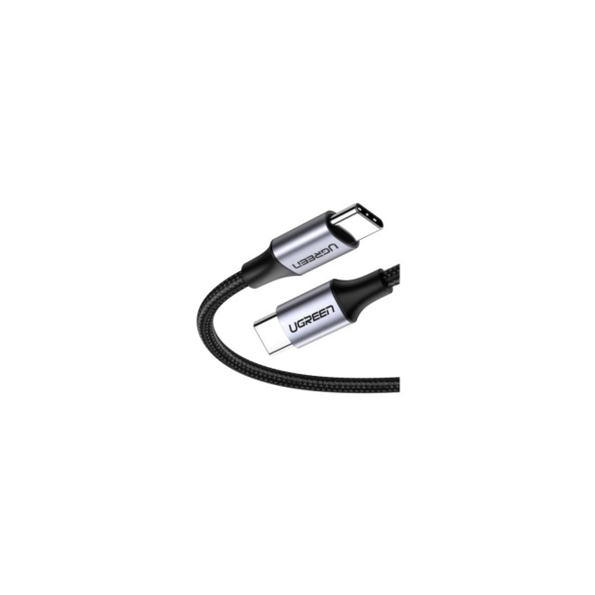 Дата кабель USB-C to USB-C 2.0m US261 18W Round Cable Nickel Plating Aluminum Shell Black Ugreen (50152) 98_98.jpg - фото 2