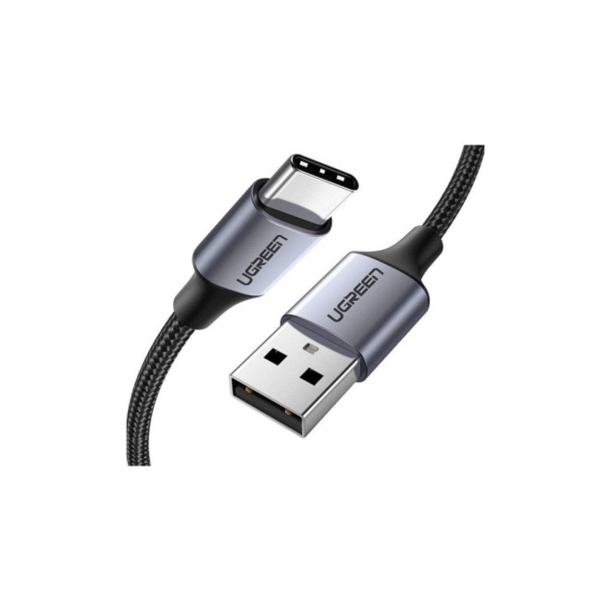 Дата кабель USB 2.0 AM to Type-C 1.5m US288 Aluminum Braid (Black) Ugreen (60127) 98_98.jpg - фото 1