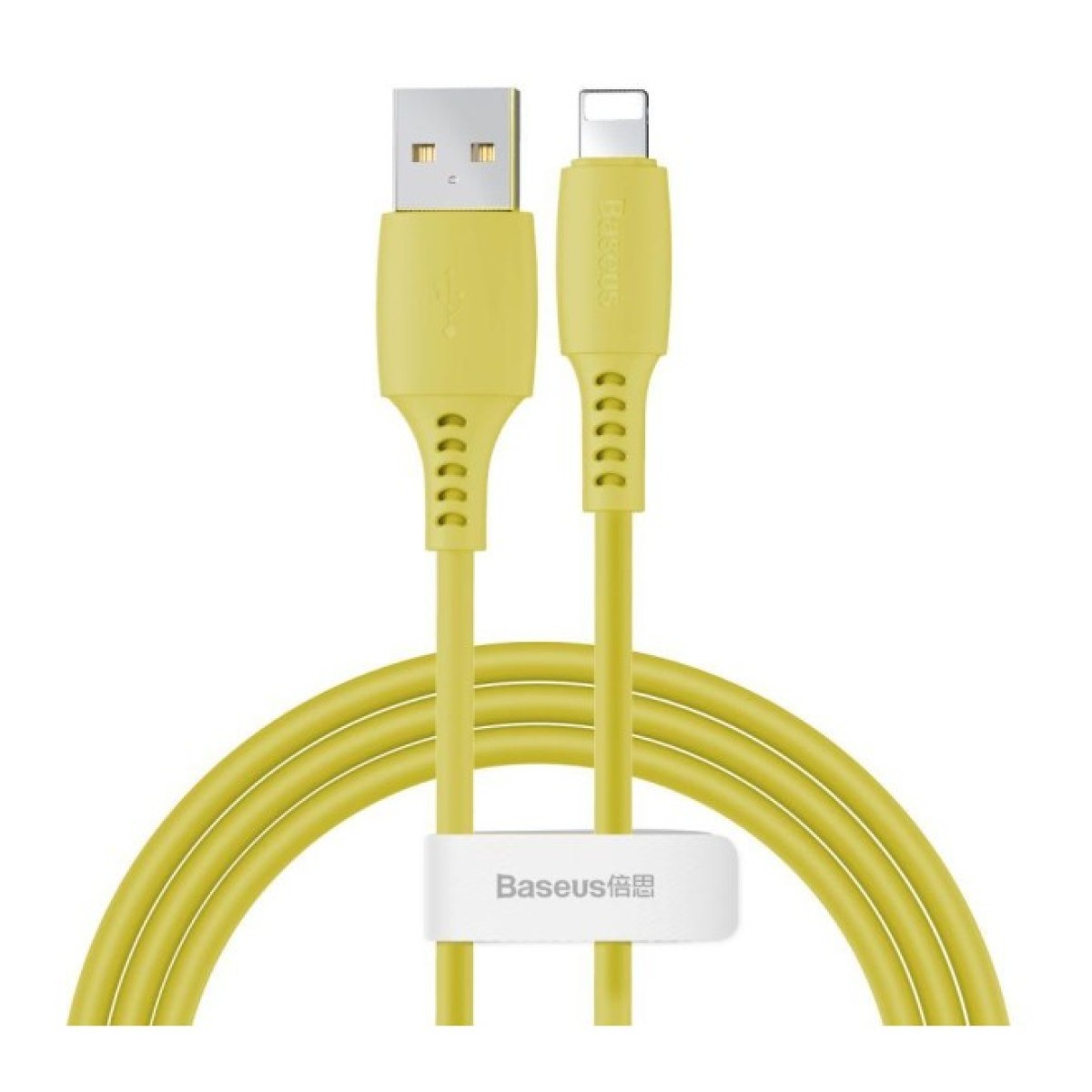 Дата кабель USB 2.0 AM to Lightning 1.2m 2.4A yellow Baseus (CALDC-0Y) 98_98.jpg - фото 1