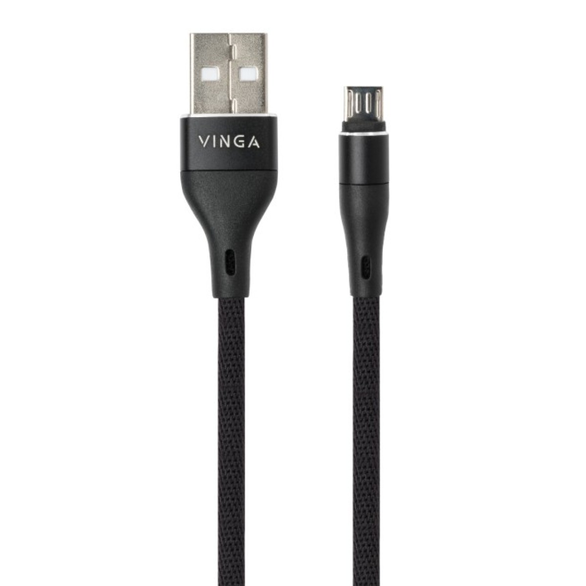 Дата кабель USB 2.0 AM to Micro 5P 1.0m cylindric nylon back Vinga (VCPDCMCANB1BK) 98_98.jpg - фото 4