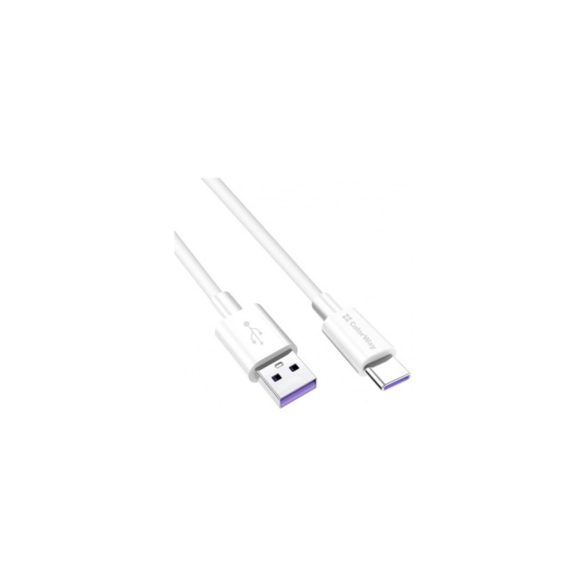 Дата кабель USB 2.0 AM to Type-C 1.0m 5A white ColorWay (CW-CBUC019-WH) 98_98.jpg - фото 2