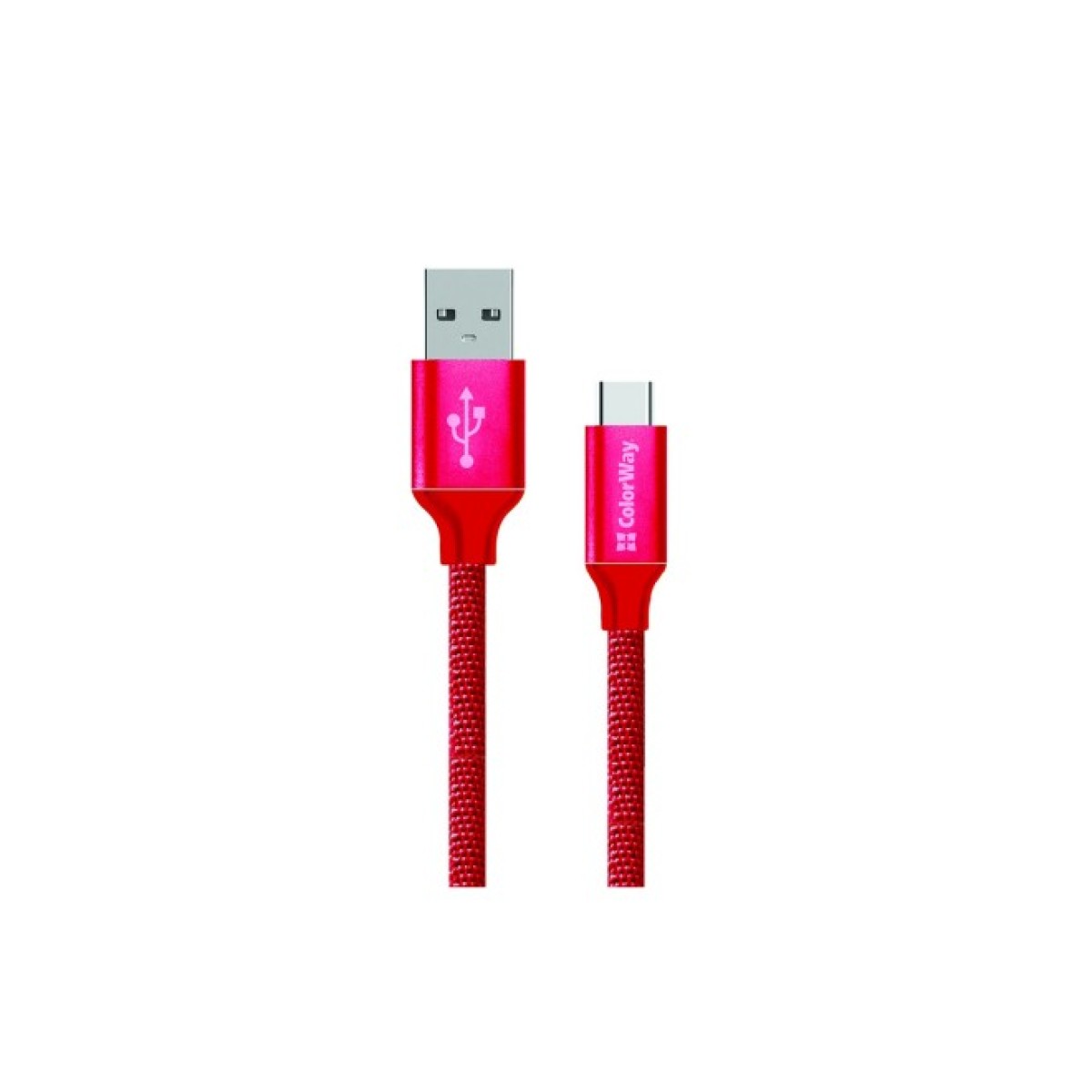 Дата кабель Кабель Colorway USB - Type-C 2.1А 1м червоний ColorWay (CW-CBUC003-RD) 256_256.jpg