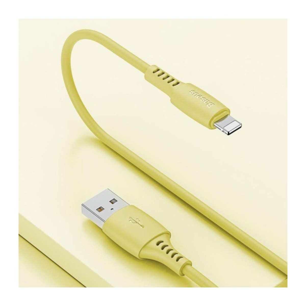 Дата кабель USB 2.0 AM to Lightning 1.2m 2.4A yellow Baseus (CALDC-0Y) 98_98.jpg - фото 2