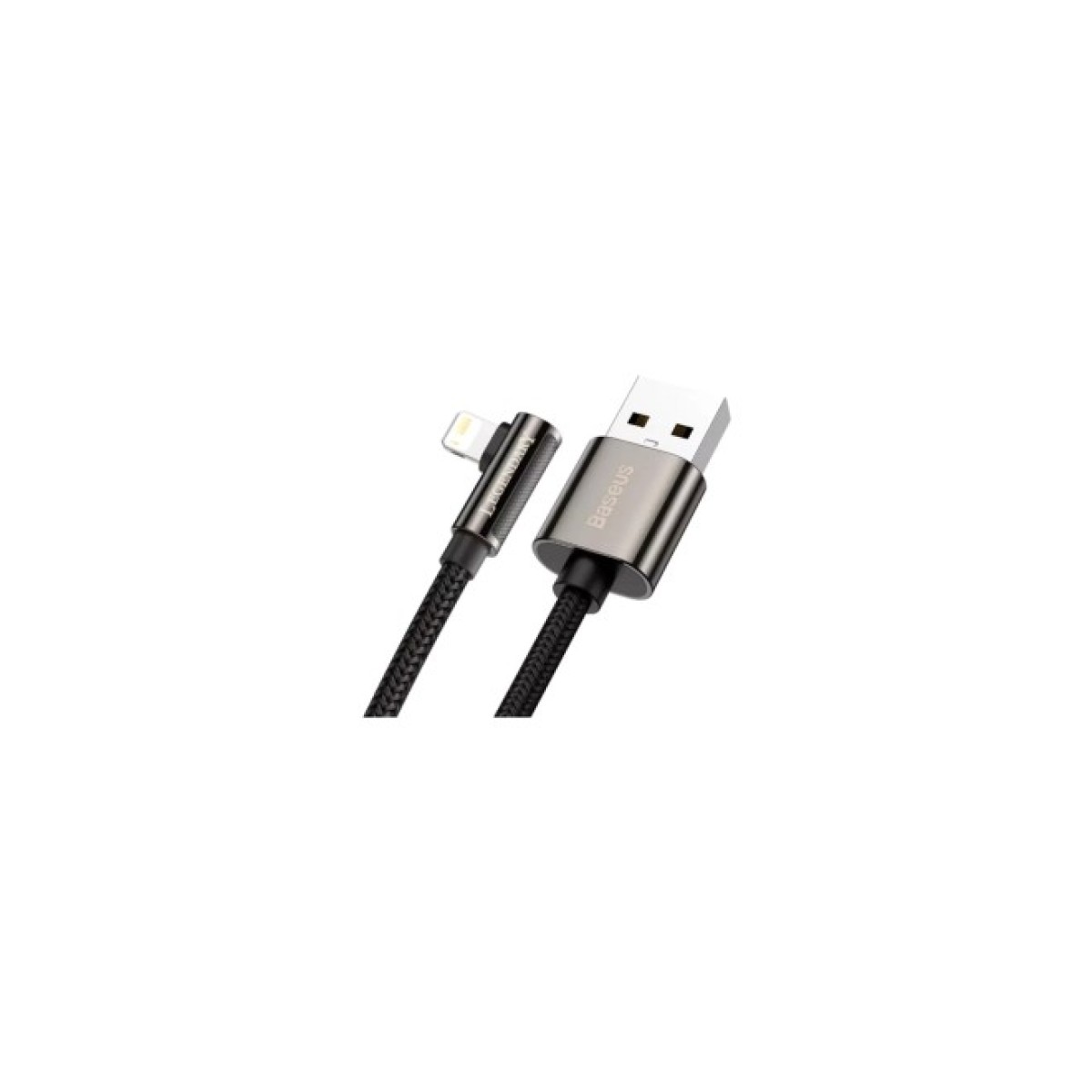 Дата кабель USB 2.0 AM to Lightning 2.0m CALCS 2.4A 90 Legend Series Elbow Black Baseus (CALCS-A01) 98_98.jpg - фото 2