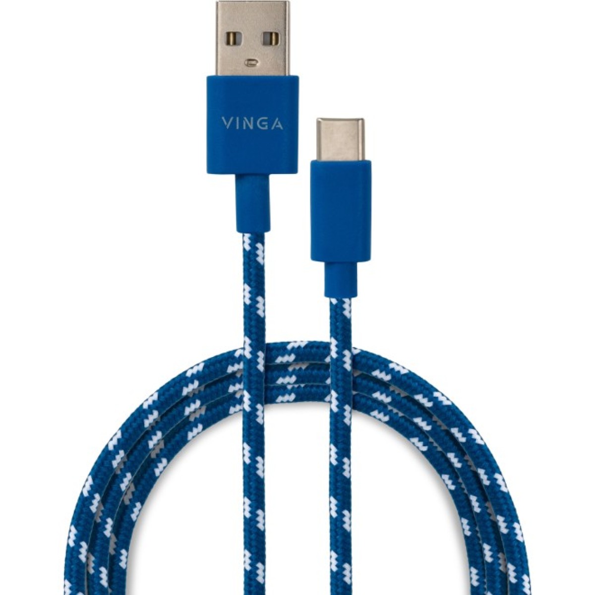 Дата кабель USB 2.0 AM to Type-C 2color nylon 1m blue Vinga (VCPDCTCNB31B) 256_256.jpg