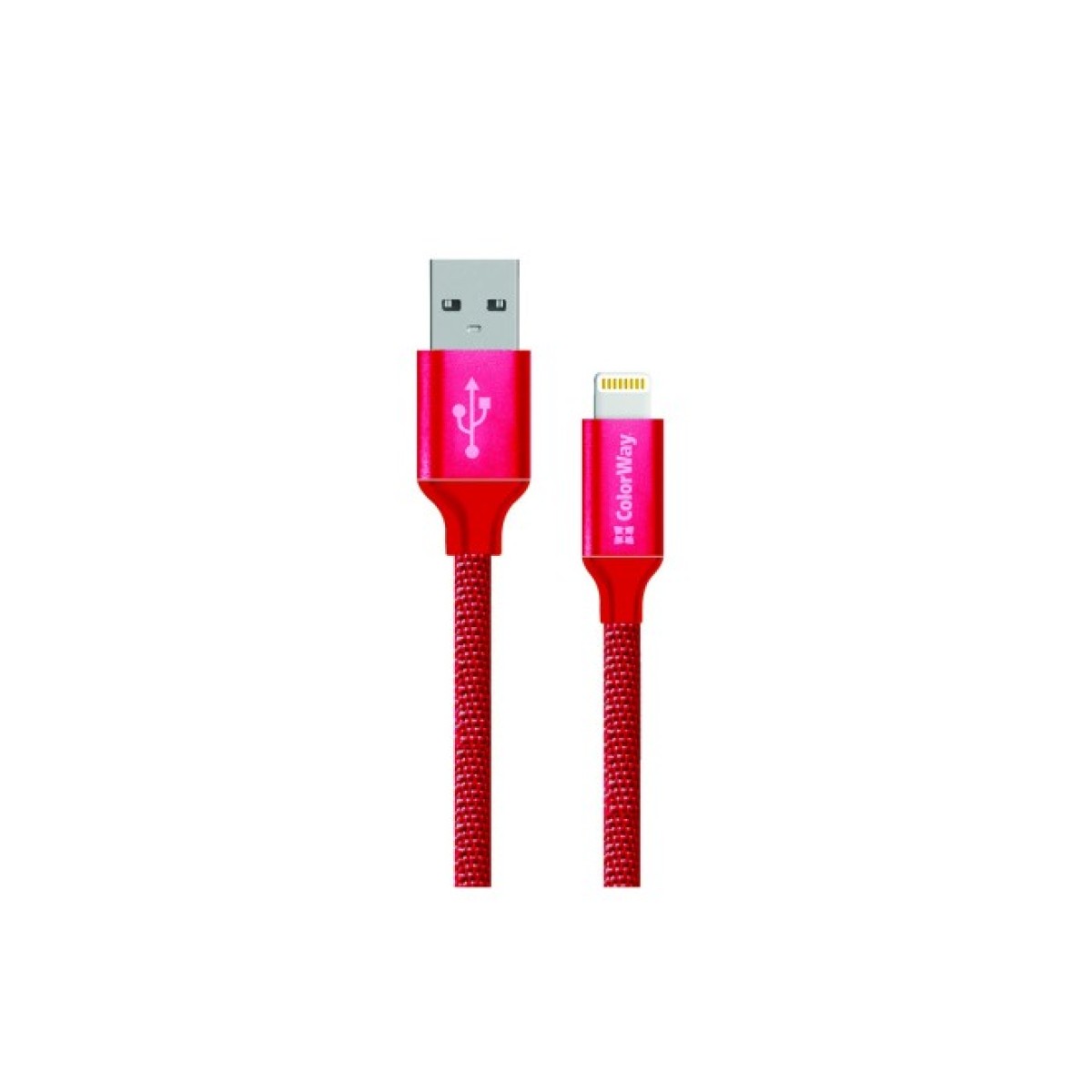 Дата кабель Кабель Colorway USB - Apple Lightning 2.1А 1м червоний ColorWay (CW-CBUL004-RD) 98_98.jpg - фото 1