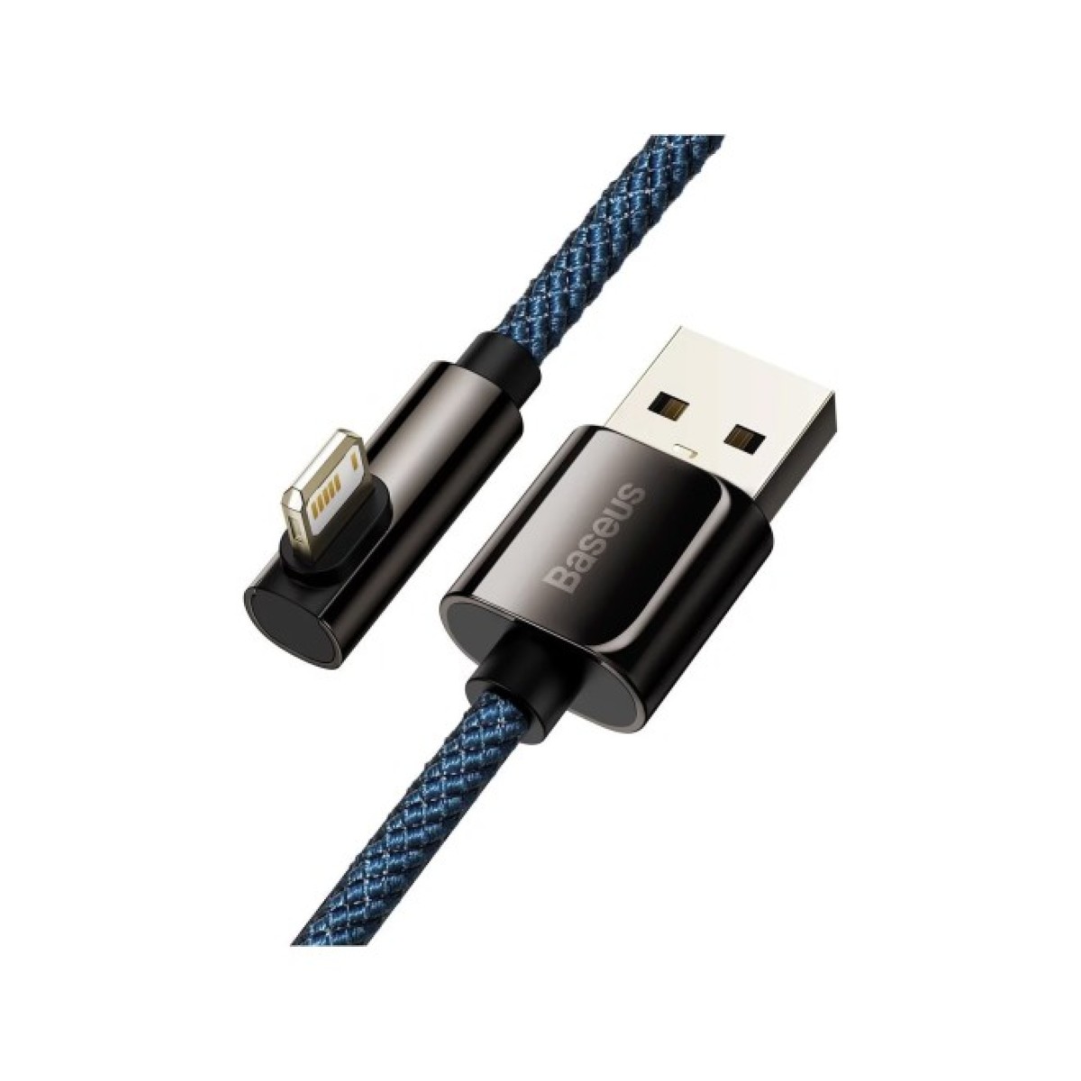 Дата кабель USB 2.0 AM to Lightning 2.0m CACS 2.4A 90 Legend Series Elbow Blue Baseus (CACS000103) 98_98.jpg - фото 8