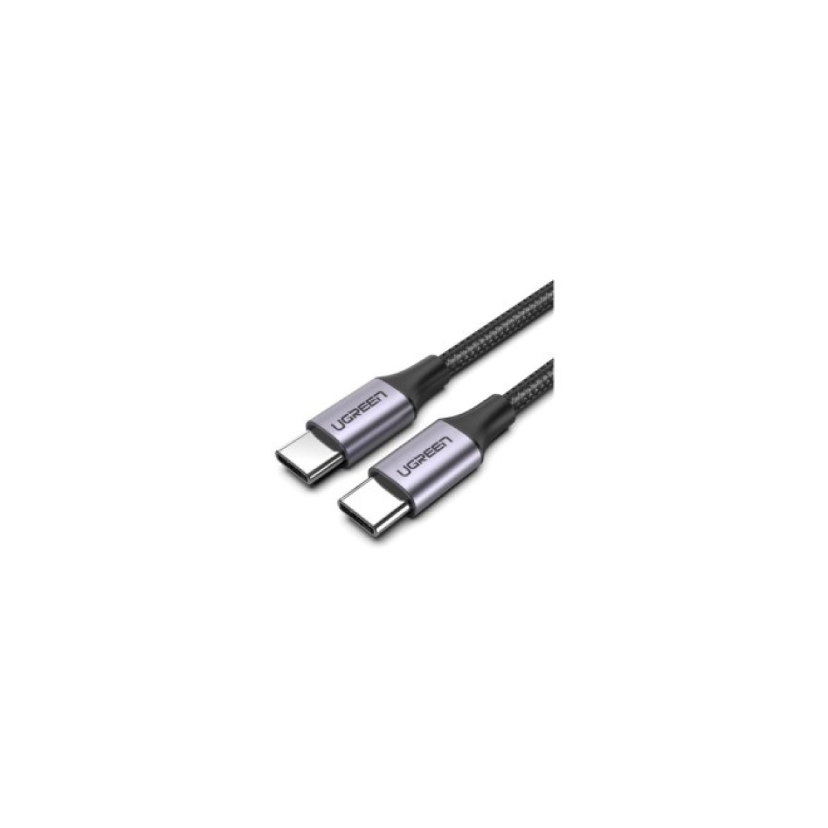 Дата кабель USB-C to USB-C 2.0m US261 18W Round Cable Nickel Plating Aluminum Shell Black Ugreen (50152) 256_256.jpg