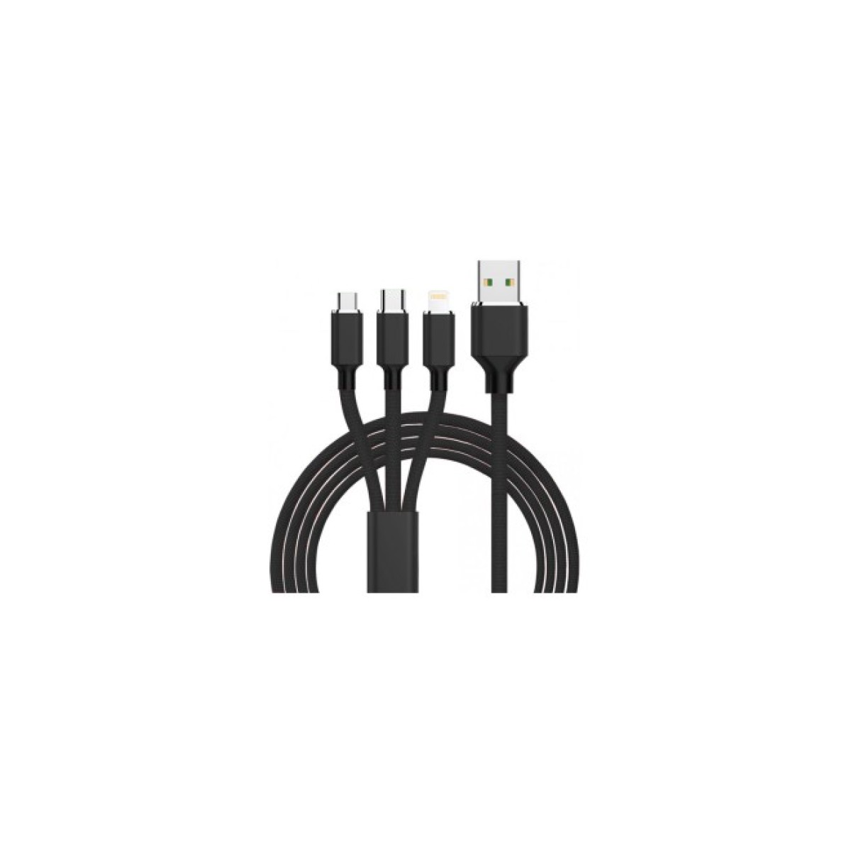 Дата кабель USB 2.0 AM to Lightning + Micro 5P + Type-C 1.2m black XoKo (SC-330-BK) 256_256.jpg