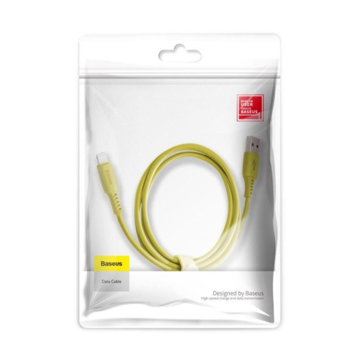 Дата кабель USB 2.0 AM to Lightning 1.2m 2.4A yellow Baseus (CALDC-0Y) 98_98.jpg - фото 4