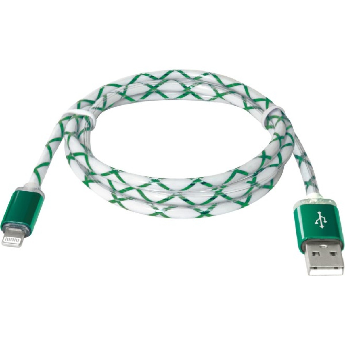 Дата кабель USB 2.0 AM to Lightning 1.0m ACH03-03LT GreenLED backlight Defender (87553) 98_98.jpg - фото 4