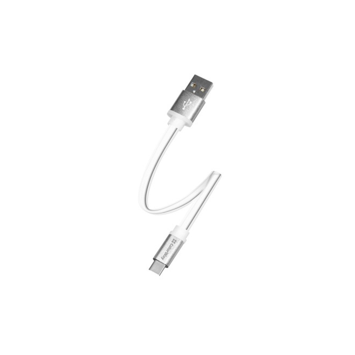 Дата кабель USB 2.0 AM to Type-C 0.25m white ColorWay (CW-CBUC001-WH) 256_256.jpg