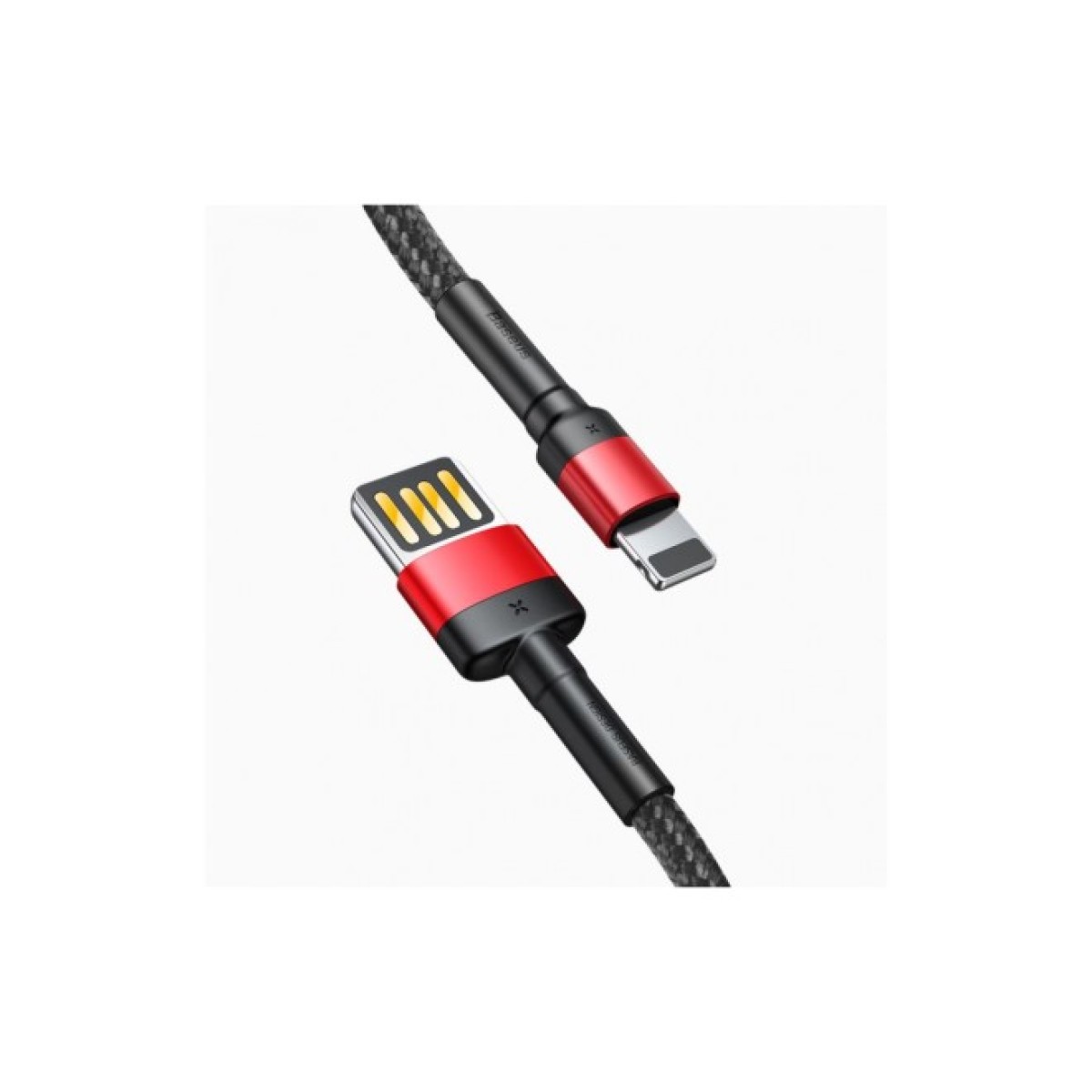 Дата кабель USB 2.0 AM to Lightning 1.0m Cafule Special Edition 2.4A Black-Red Baseus (CALKLF-G91) 98_98.jpg - фото 2