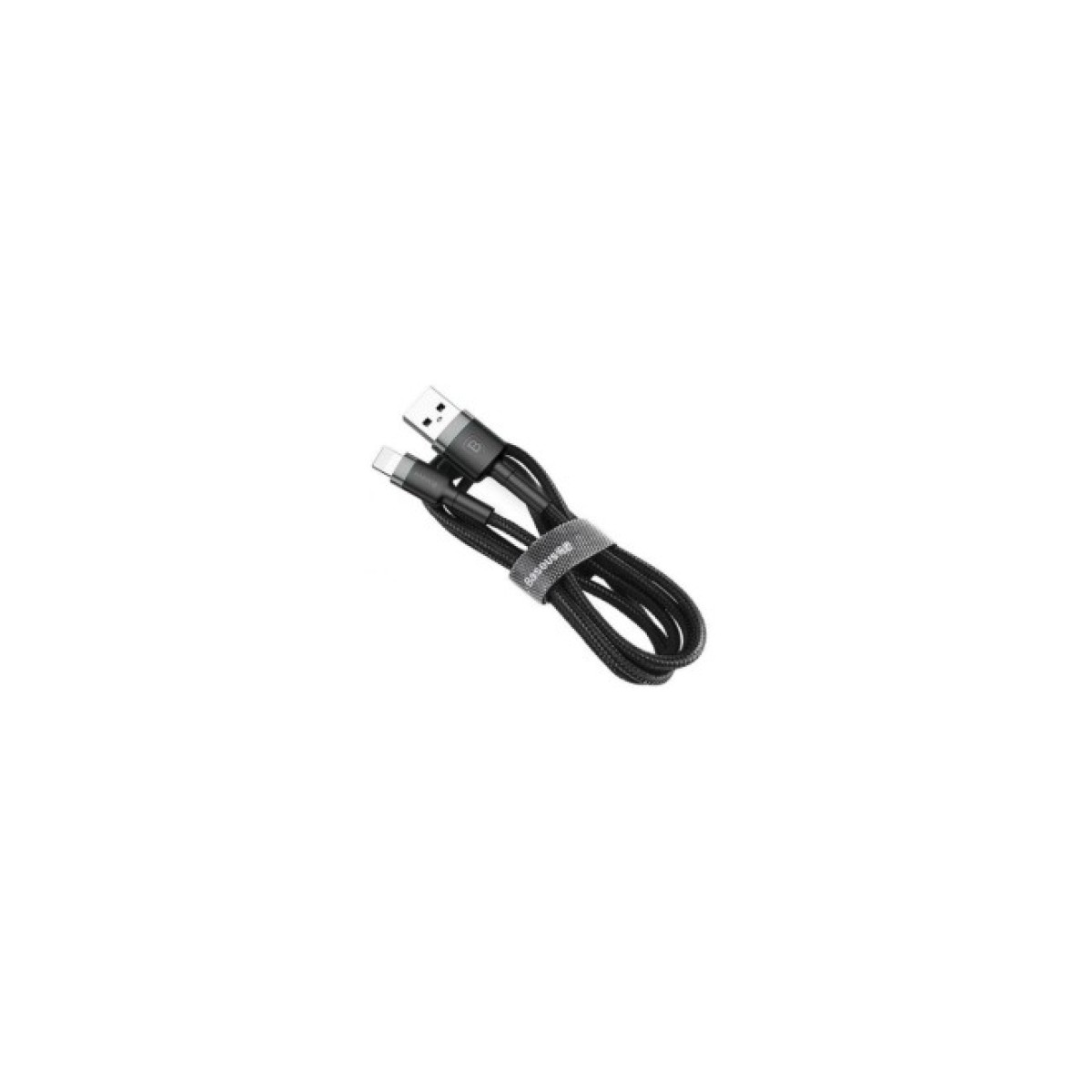 Дата кабель USB 2.0 AM to Lightning 1.0m Cafule 2.4A gray+black Baseus (CALKLF-BG1) 98_98.jpg - фото 1