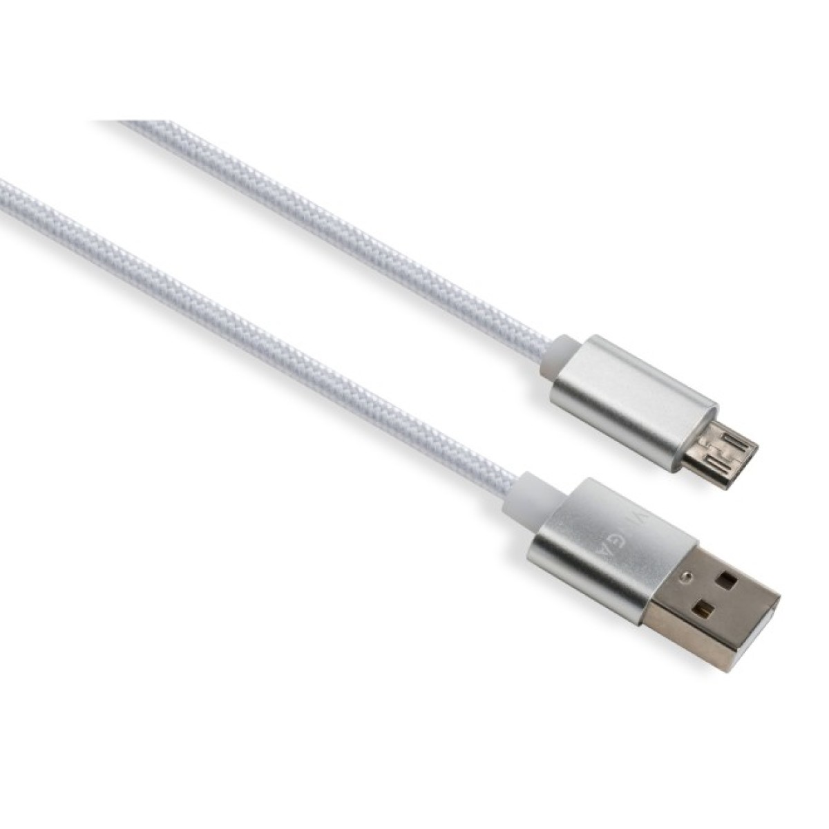 Дата кабель USB 2.0 AM to Micro 5P 1m LED silver Vinga (VCPDCMLED1S) 98_98.jpg - фото 1