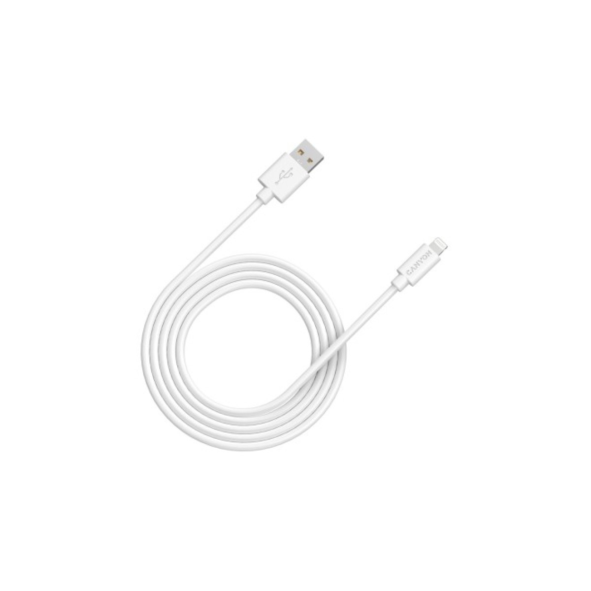 Дата кабель USB 2.0 AM to Lightning 1.0m MFI white Canyon (CNS-MFIC12W) 256_256.jpg