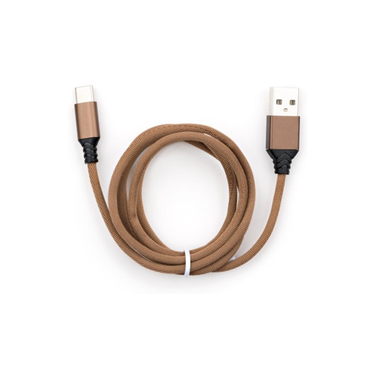 Дата кабель USB 2.0 AM to Type-C nylon 1m brown Vinga (VCPDCTCNB21BR) 98_98.jpg - фото 1