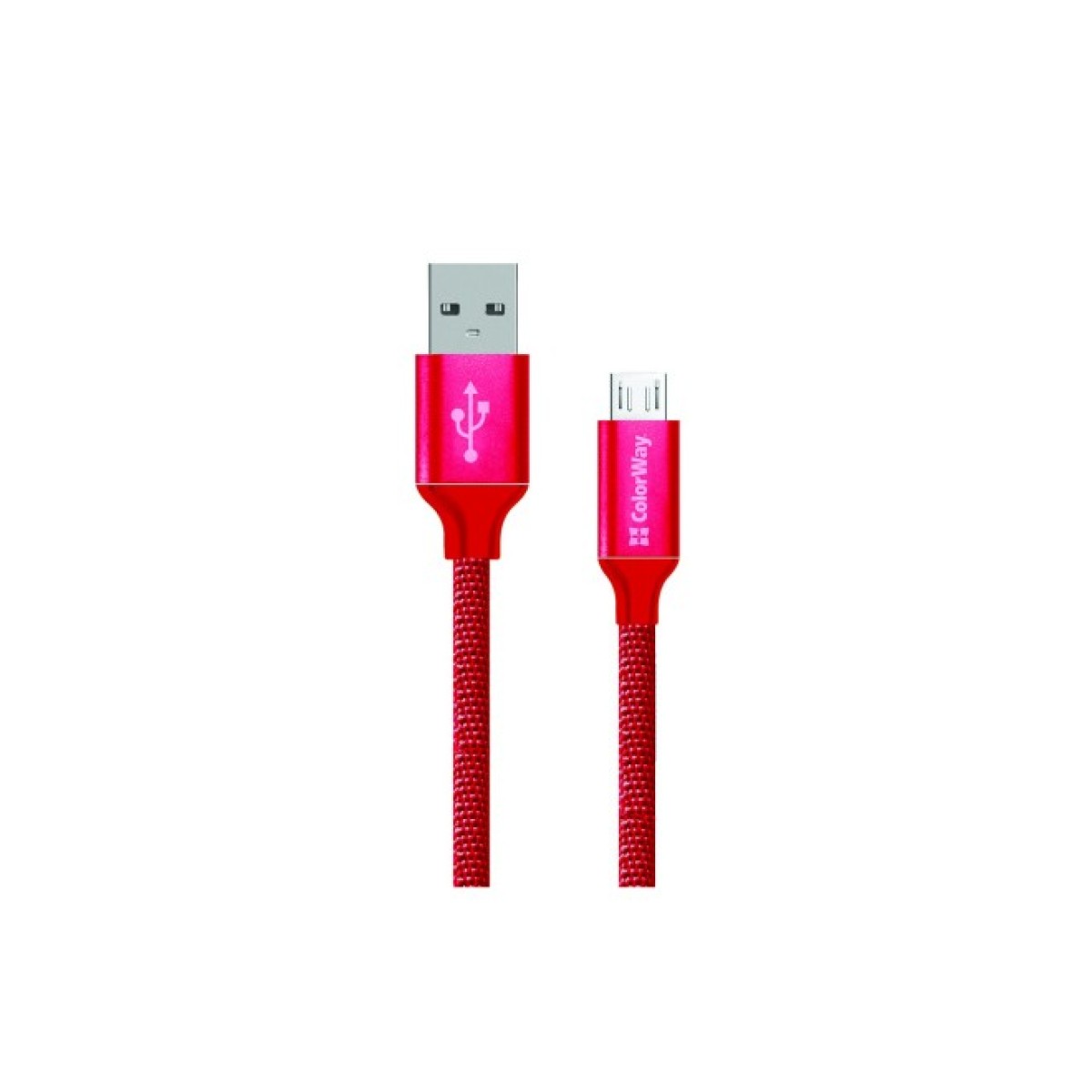 Дата кабель Кабель Colorway USB - МicroUSB 2.1А 1м червоний ColorWay (CW-CBUM002-RD) 256_256.jpg