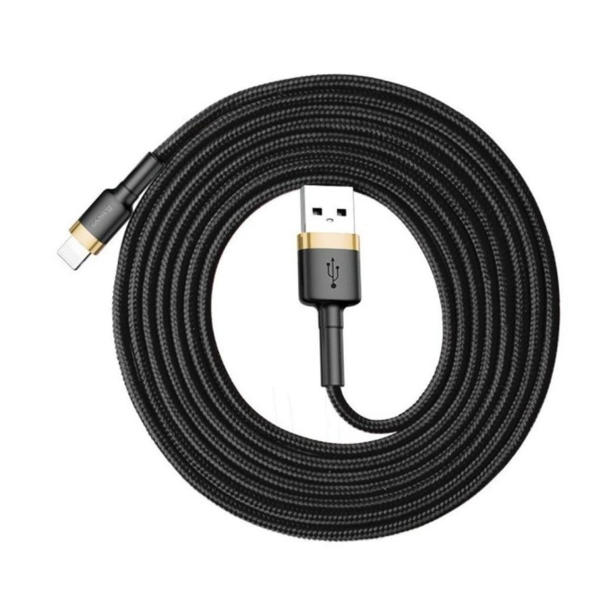 Дата кабель USB 2.0 AM to Lightning 2.0m 1.5A gold-black Baseus (CALKLF-CV1) 98_98.jpg - фото 3