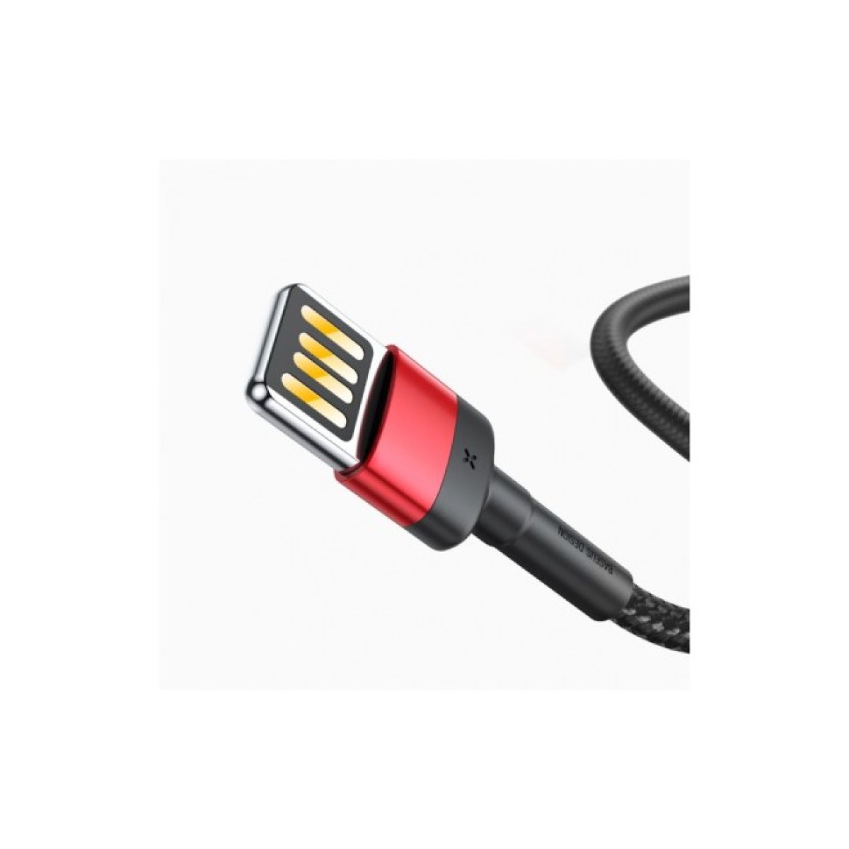 Дата кабель USB 2.0 AM to Lightning 1.0m Cafule Special Edition 2.4A Black-Red Baseus (CALKLF-G91) 98_98.jpg - фото 4