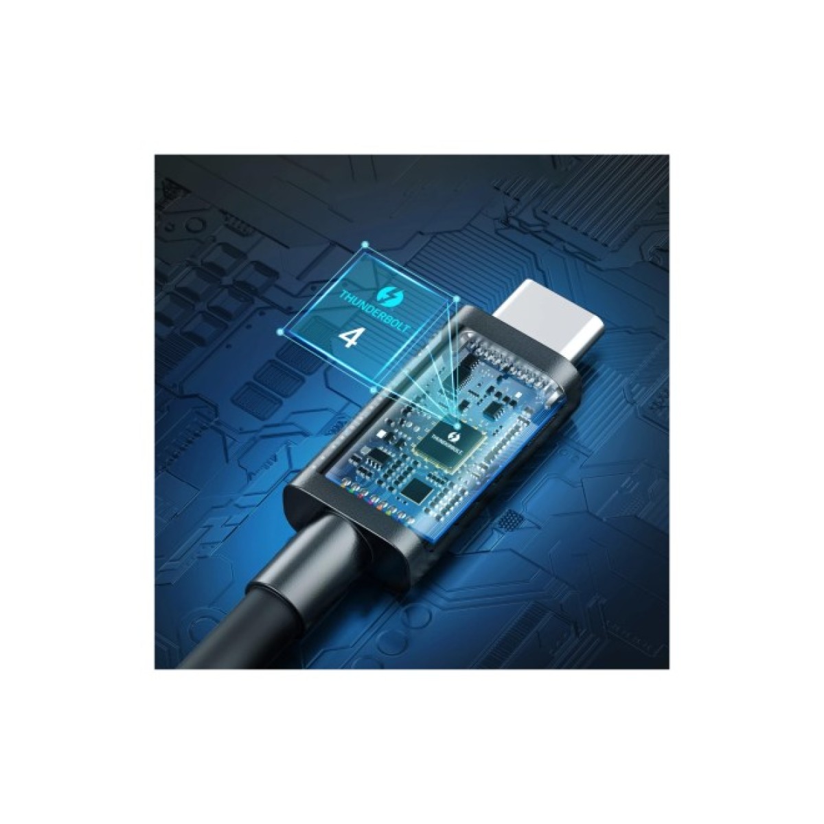 Дата кабель USB-С to USB-С 0.8m Thunderbolt4 40Gbps Power Delivery 100W 8K60Hz Choetech (A3010-BK) 98_98.jpg - фото 3