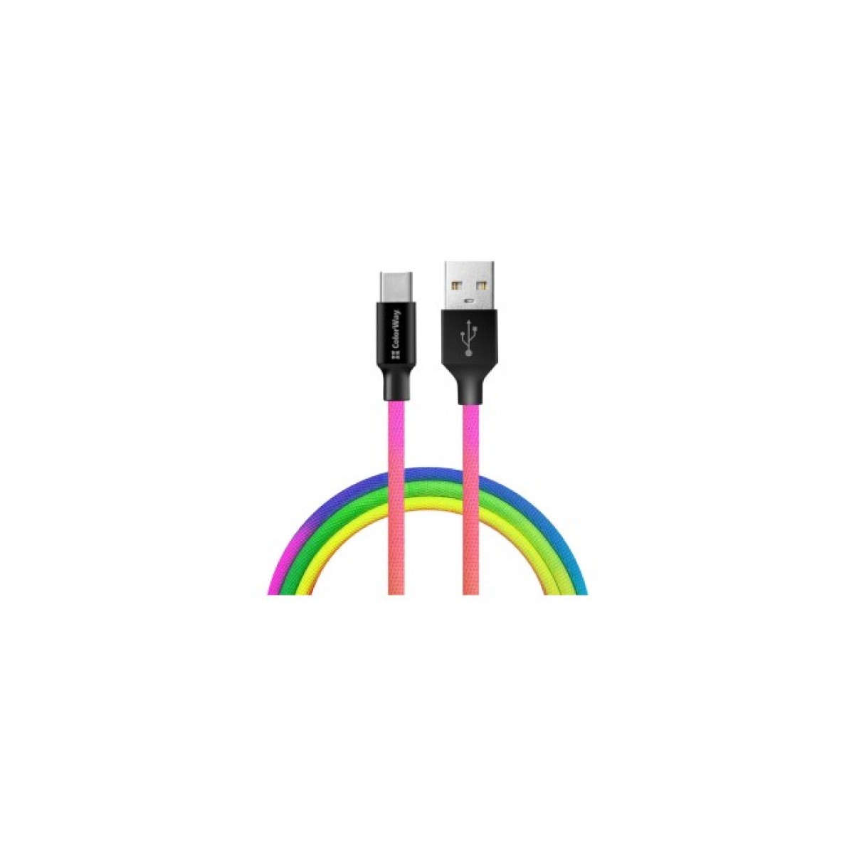 Дата кабель USB 2.0 AM to Type-C 1.0m multicolor ColorWay (CW-CBUC018-MC) 98_98.jpg - фото 1