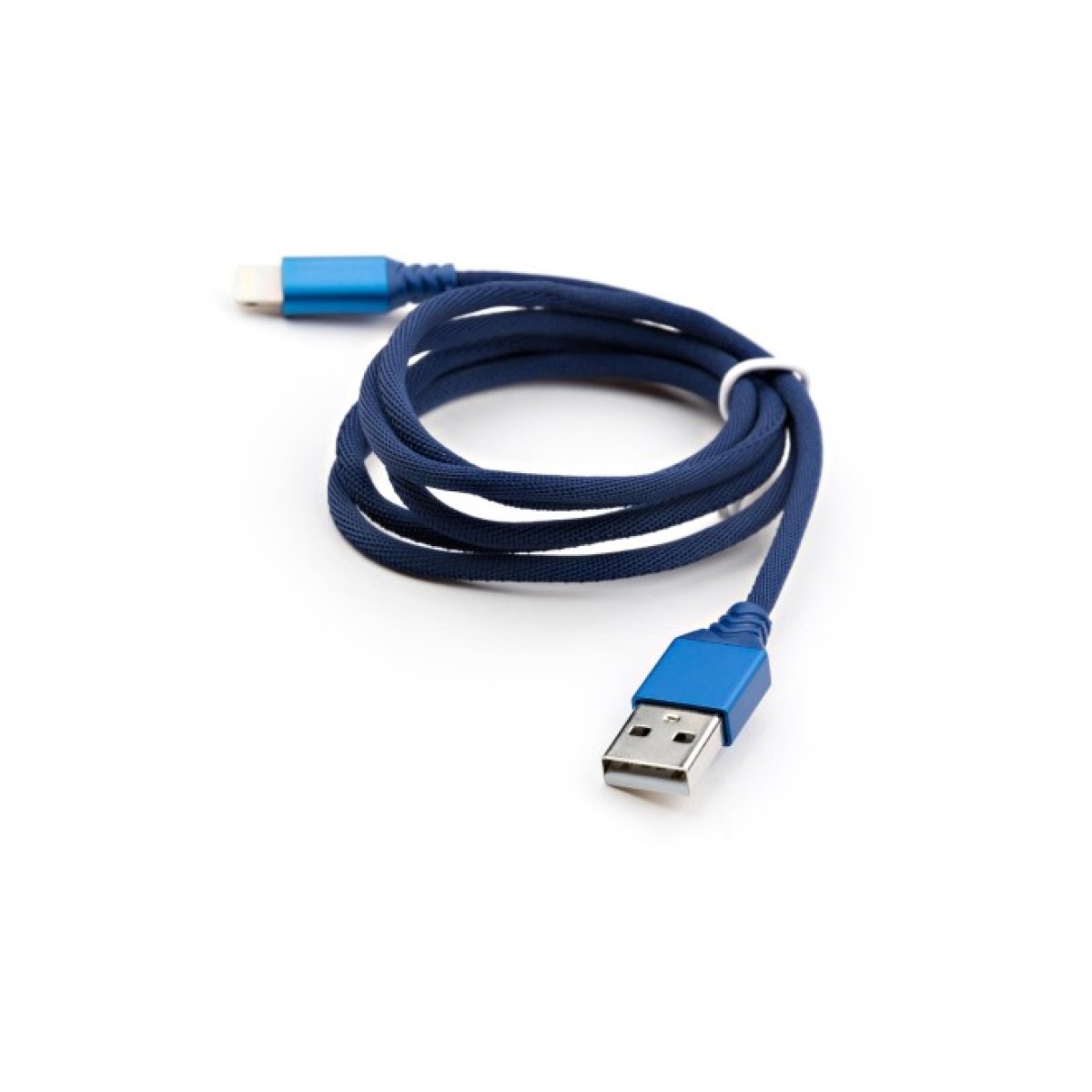 Дата кабель USB 2.0 AM to Lightning nylon 1m blue Vinga (VCPDCLNB21B) 98_98.jpg - фото 2