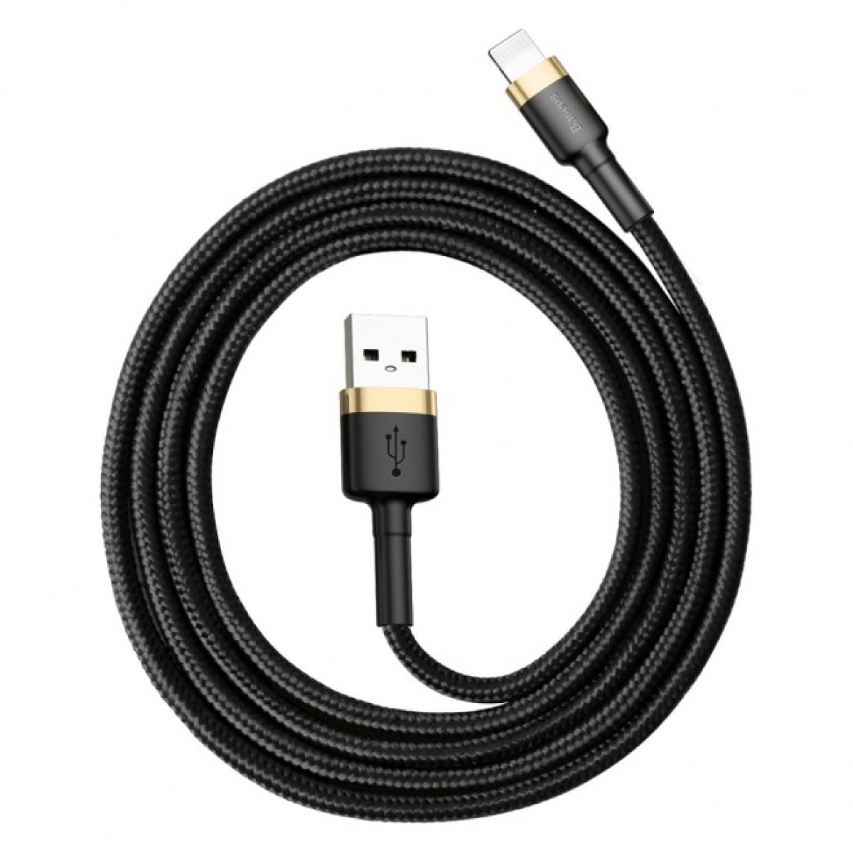 Дата кабель USB 2.0 AM to Lightning 1.0m 1.5A gold-black Baseus (CALKLF-BV1) 98_98.jpg - фото 2