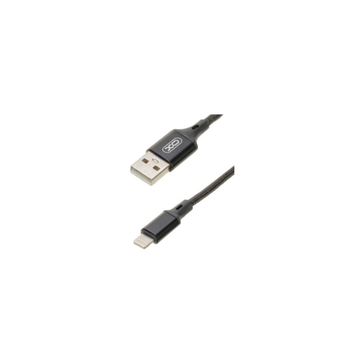 Дата кабель USB 2.0 AM to Lightning 1.0m NB143 Braided Black XO (XO-NB143i1-BK) 98_98.jpg - фото 3