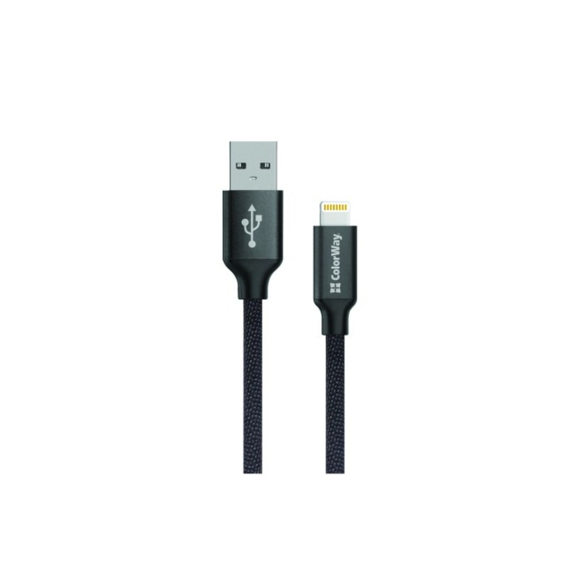 Дата кабель USB 2.0 AM to Lightning 1.0m black ColorWay (CW-CBUL004-BK) 256_256.jpg