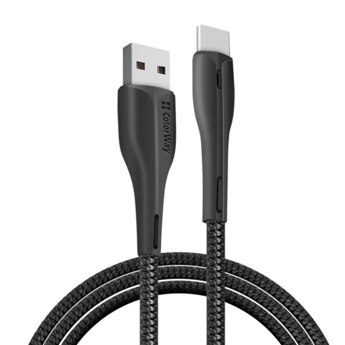 Дата кабель USB 2.0 AM to Type-C 1.0m led black ColorWay (CW-CBUC034-BK) 256_256.jpg
