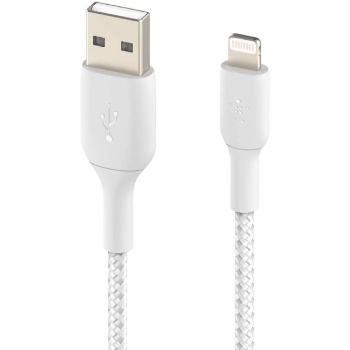 Дата кабель USB 2.0 AM to Lightning 2.0m BRAIDED white Belkin (CAA002BT2MWH) 98_98.jpg - фото 2