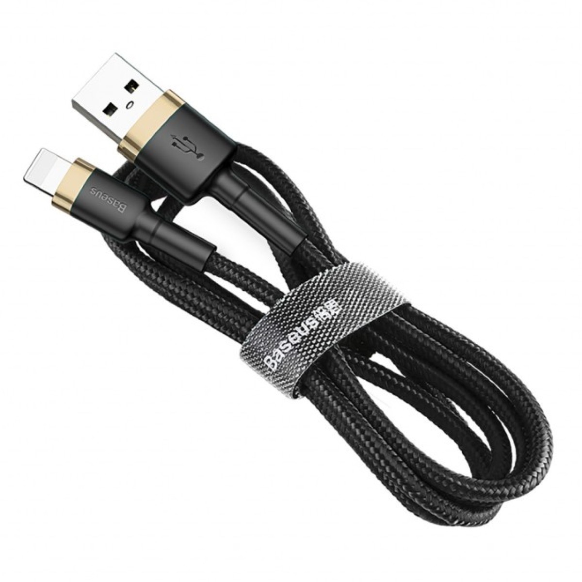 Дата кабель USB 2.0 AM to Lightning 1.0m 1.5A gold-black Baseus (CALKLF-BV1) 98_98.jpg - фото 4