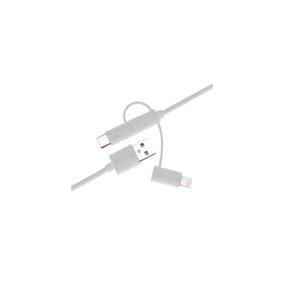 Дата кабель USB 2.0 AM to Lightning + Micro 5P + Type-C 1.2m white XoKo (SC-310-WH) 256_256.jpg