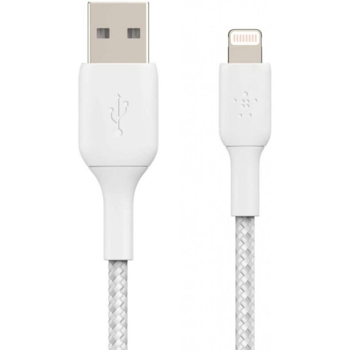 Дата кабель USB 2.0 AM to Lightning 2.0m BRAIDED white Belkin (CAA002BT2MWH) 98_98.jpg - фото 3