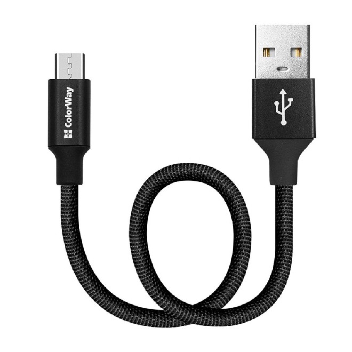 Дата кабель USB 2.0 AM to Micro 5P 0.25m black ColorWay (CW-CBUM048-BK) 98_98.jpg - фото 1