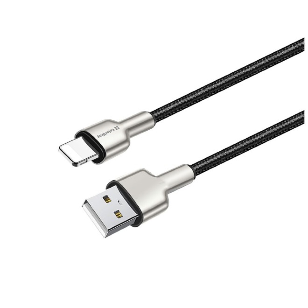 Дата кабель USB 2.0 AM to Lightning 1.0m head metal black ColorWay (CW-CBUL046-BK) 256_256.jpg