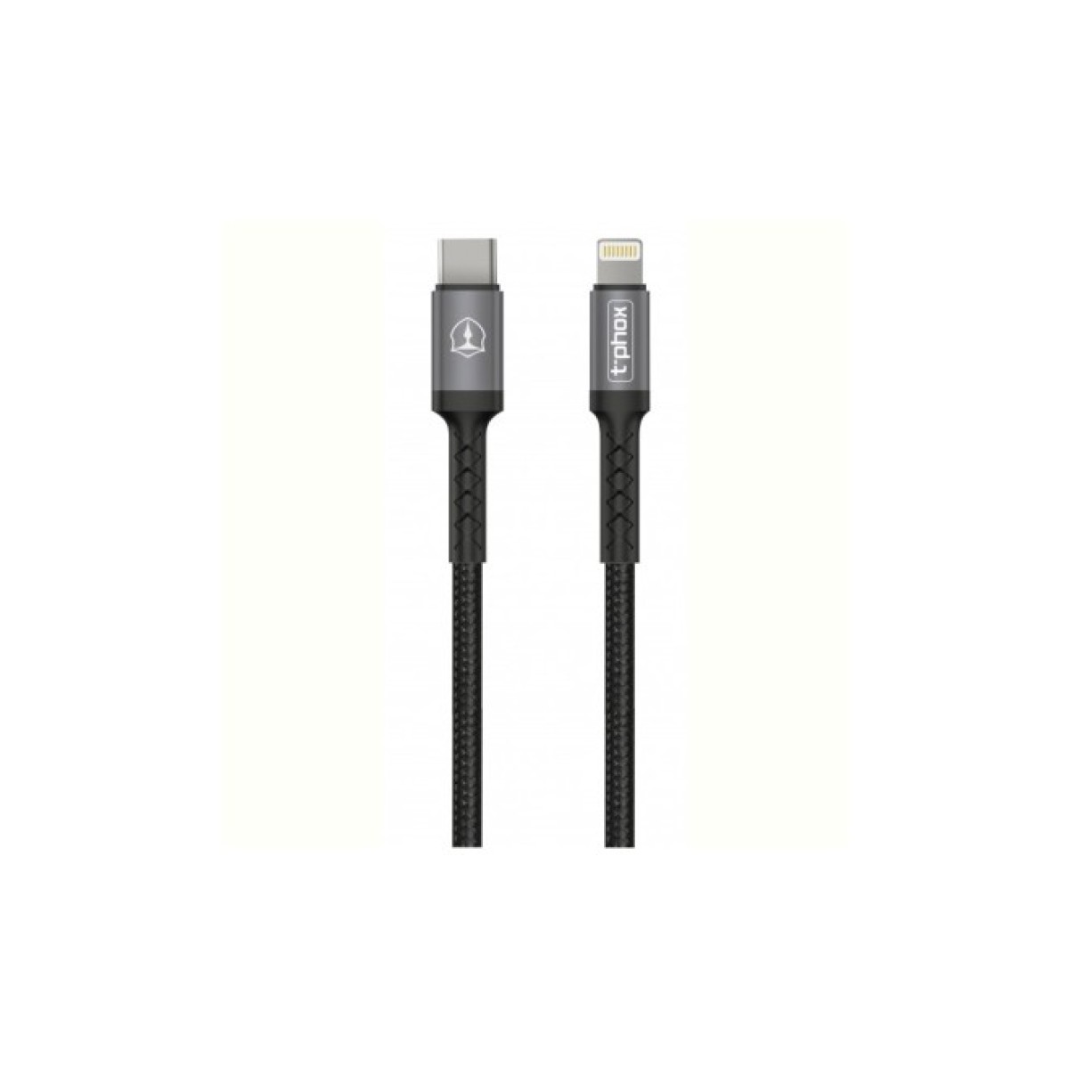 Дата кабель USB Type-C to Lightning 1.0m Black\Gray T-Phox (T-CL833) 256_256.jpg