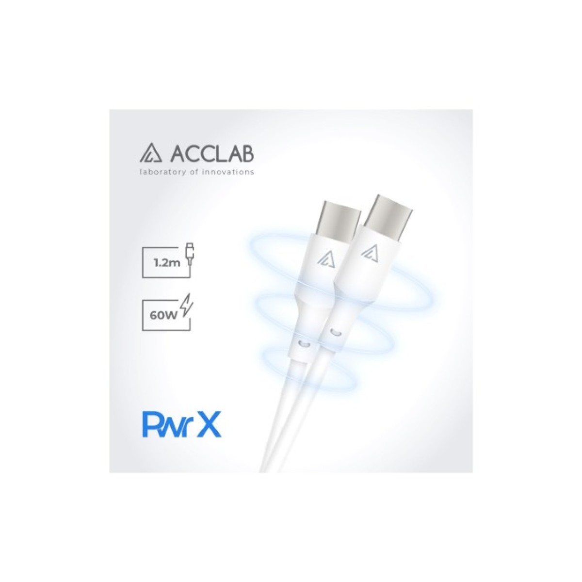 Дата кабель USB-C to USB-C 1.2m PwrX 60W ACCLAB (1283126559563) 98_98.jpg - фото 2