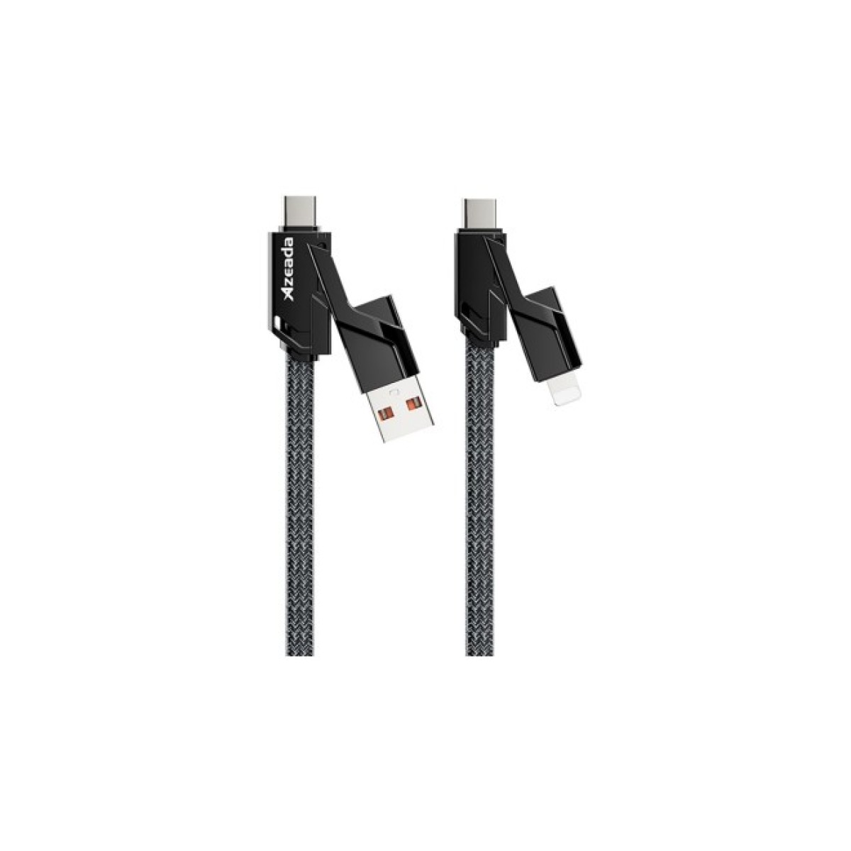 Дата кабель USB 2.0 AM/USB-C to Lightning + Type-C 1.5m PD-B96th Black Proda (PD-B96th-BK) 98_98.jpg - фото 2